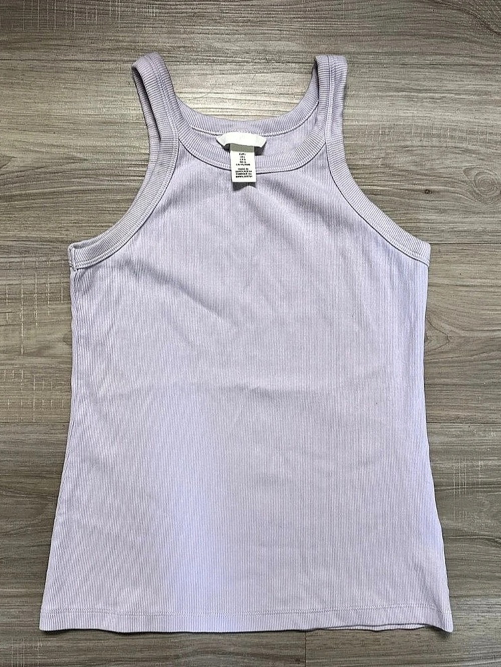 H&M Ribbed Tank Top in Purple Size Large